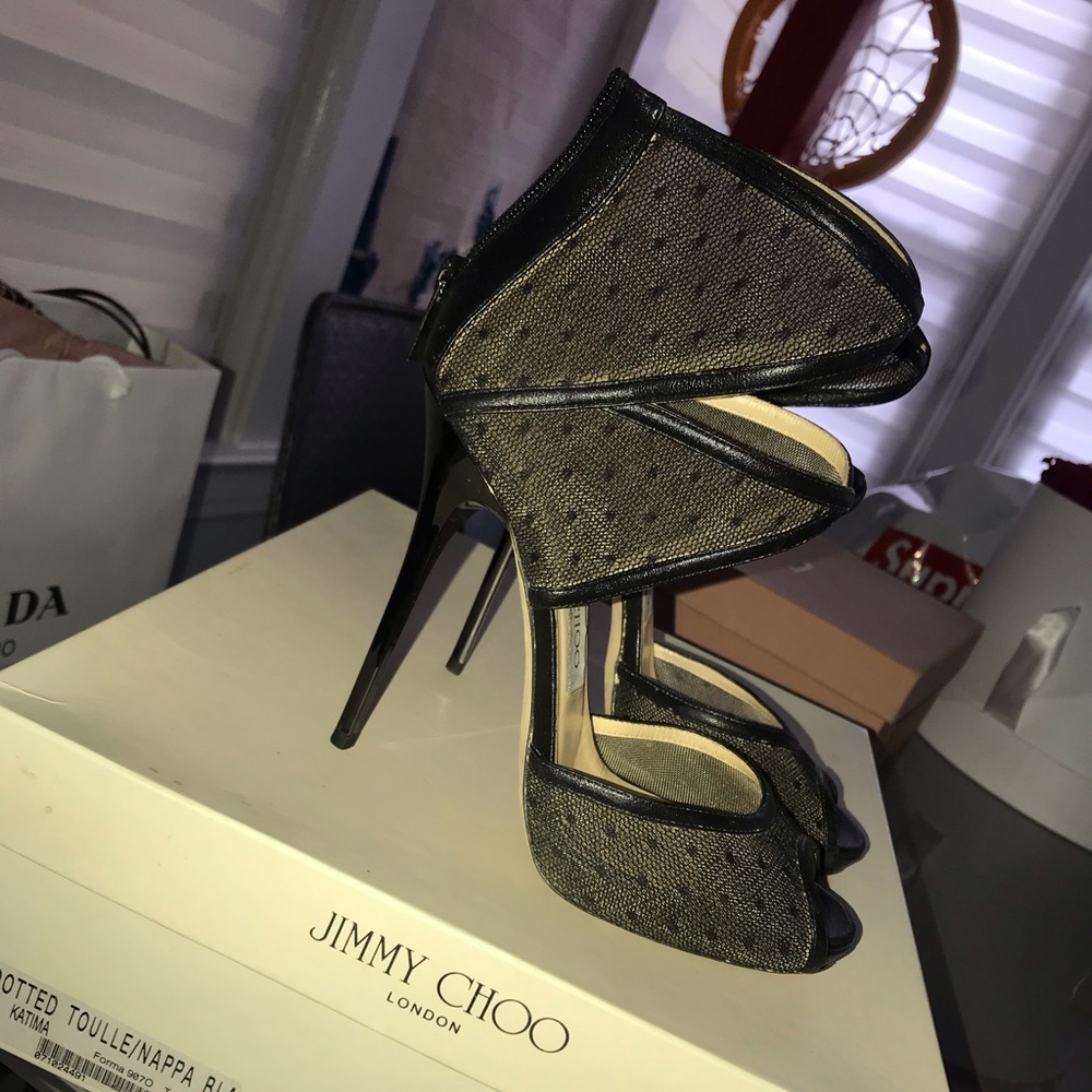 Jimmy Choo Open Toe Heel. Size 37 - image 1